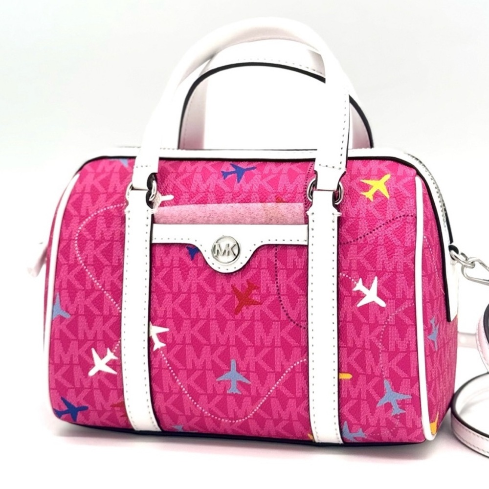 Michael Kors Small Travel Duffle Xbody Bag Dragon Fruit Multi